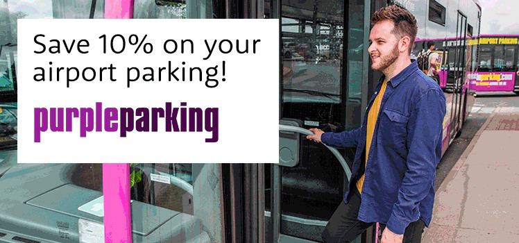 Save 10% Off Airport Parking with Purple Parking - automatically applied!